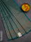Banarasi semi silk saree teal green with allover thread & zari weaves and woven border