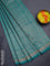 Banarasi semi silk saree teal green with allover thread & zari weaves and woven border