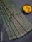 Banarasi semi silk saree green with allover thread & zari weaves and woven border