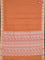 Coimbatore cotton saree dual shade of yellowish pink with allover self emboss and thread woven border