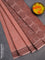 Coimbatore cotton saree rust shade and coffee brown with allover self emboss and thread woven border