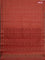 Coimbatore cotton saree rust shade and brown with allover self emboss and thread woven border