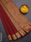 Arani semi silk saree maroon with zari woven buttas and zari woven border