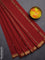 Arani semi silk saree maroon with rudhraksha & paisley zari woven buttas and zari woven border