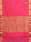 Arani semi silk saree peach pink with zari woven thilak buttas and zari woven border