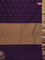 Arani semi silk saree violet with zari woven thilak buttas and zari woven border