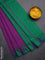 Arani semi silk saree purple and dual shade of green with plain body and temple design border