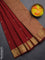 Arani semi silk saree maroon with zari woven rudhraksha buttas and zari woven border