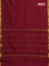 Arani semi silk saree wine shade with plain body and zari woven border