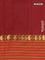 Arani semi silk saree maroon and dual shade of orange with plain body and paisley zari woven simple border