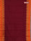 Chettinad cotton saree maroon and orange with thread woven buttas and temple thread woven simple border