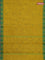 Chettinad cotton saree lime yellow and green with thread woven buttas and temple design thread woven border