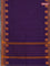 Chettinad cotton saree violet and mustard yellow with allover thread stripes pattern and thread woven simple border