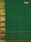 Chettinad cotton saree green and mustard yellow with thread woven buttas and temple design zari woven border