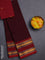 Chettinad cotton saree deep maroon and maroon with thread woven buttas and rettapet zari woven border