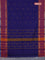 Chettinad cotton saree dark blue and cs blue with thread woven buttas and rettapet zari checked border