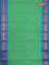 Chettinad cotton saree light green and cs blue with thread woven buttas and zari woven border