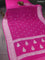 Banarasi chiffon silk saree pink with silver zari woven buttas and silver zari woven border