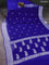 Banarasi chiffon silk saree royal blue with silver zari woven buttas and silver zari woven border