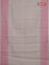 Chappa saree beige and pink with allover small zari checked pattern and printed border