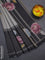 Chappa saree grey and black with allover small zari checked pattern & floral digital prints and ganga jamuna border
