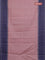 Chappa saree pastel pink and dark blue with allover small zari checked pattern and temple design zari woven border