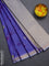 Bangalori semi silk saree dual shade of violet with allover ikat butta weaves and zari woven border