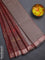 Bangalori semi silk saree dual shade of maroon with allover ikat weaves and zari woven border