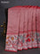 Banarasi semi raw silk saree red with allover zari woven brocade weaves and floral design paithani border