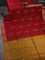 Kora silk cotton saree maroon and dark mustard with silver & gold zari woven floral buttas and zari woven border