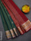 Kora silk cotton saree dual shade of mustard yellowish teal and pink with silver & gold zari woven geometric buttas and zari woven border