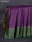 Banarasi tussar silk saree purple and green with allover thread & zari woven buttas and woven border