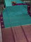 Kanchipuram soft silk saree teal green shade and purple with zari woven buttas and zari woven butta border