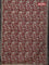 Jaipur cotton saree maroon and black with allover kalamkari prints and printed border