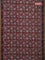 Jaipur cotton saree maroon and black with allover kalamkari prints and printed border