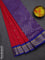 10 yards salem silk saree reddish pink and blue with zari woven buttas and zari woven border