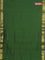 10 yards Poly cotton saree sap green and maroon with plain body and zari woven border
