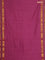 10 yards Poly cotton saree mauve pink and blue with plain body and rettapet zari woven border