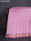 10 yards silk cotton saree pastel pink and purple with plain body and zari woven border