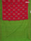 Ikat cotton saree pink and light green with allover ikat butta weaves and simple border