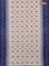 Ikat cotton saree off white and blue with allover ikat butta weaves and temple design ikat style border