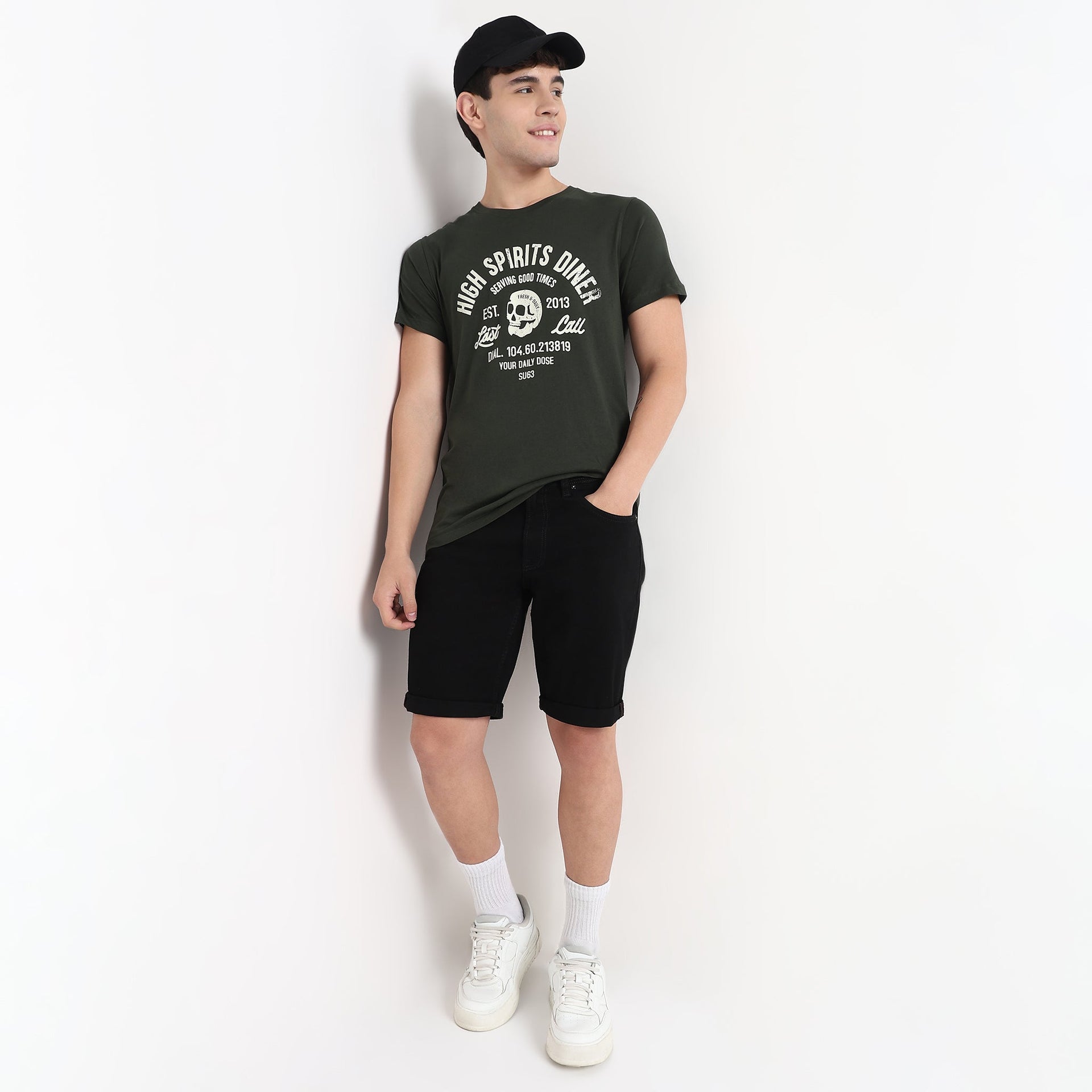 Cotton Crew Neck Graphitee