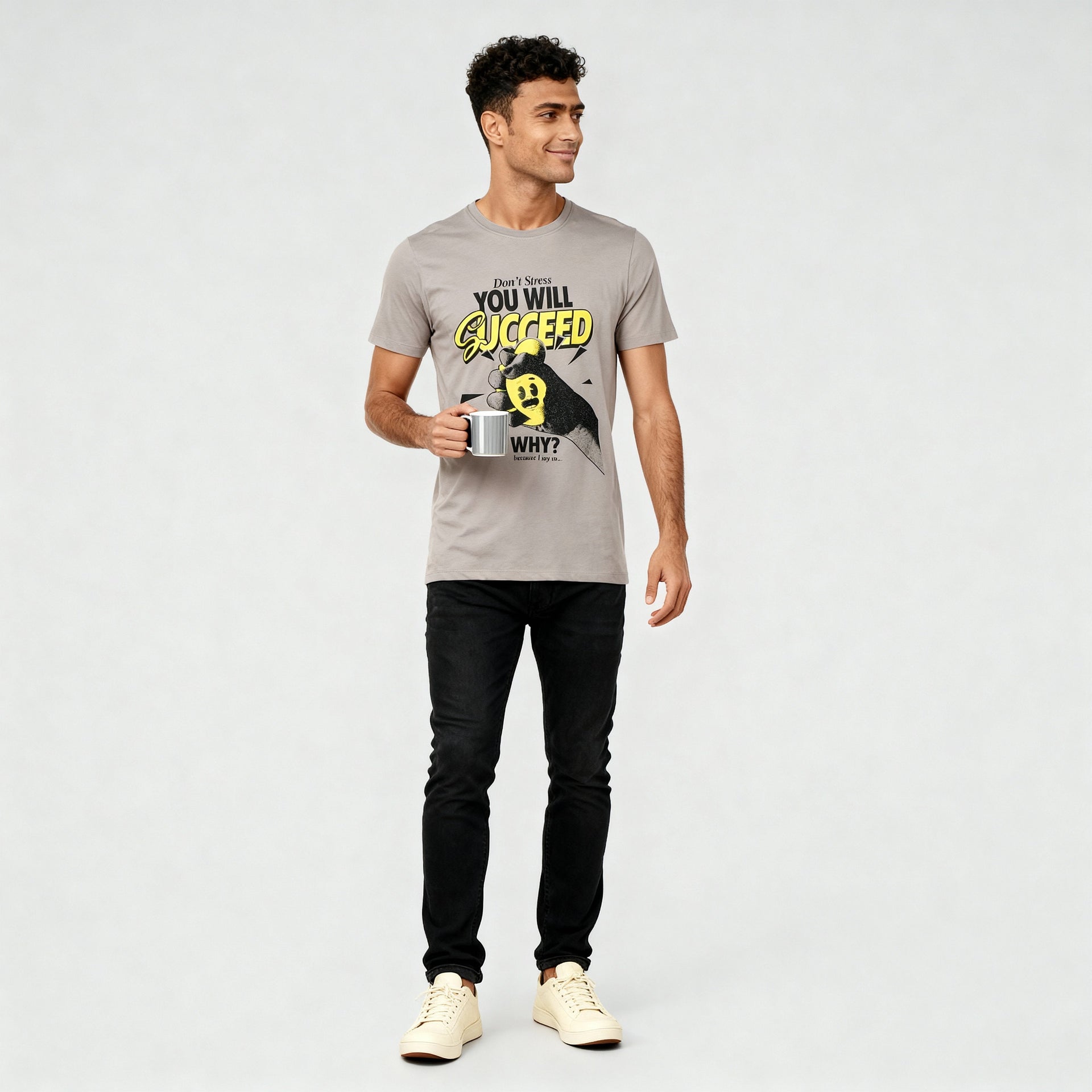 Cotton Crew Neck Graphitee