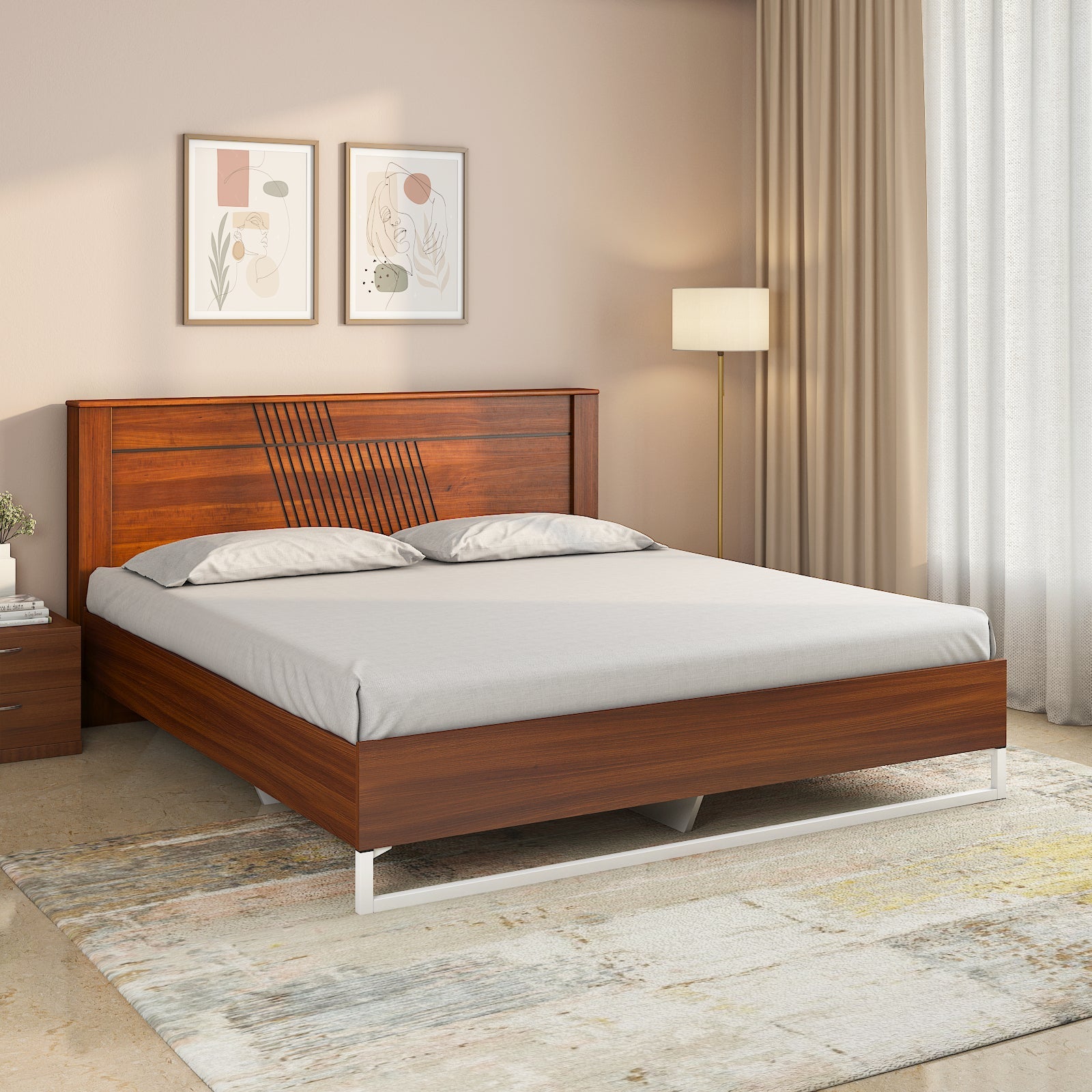 Electra Meta Bed (Walnut)