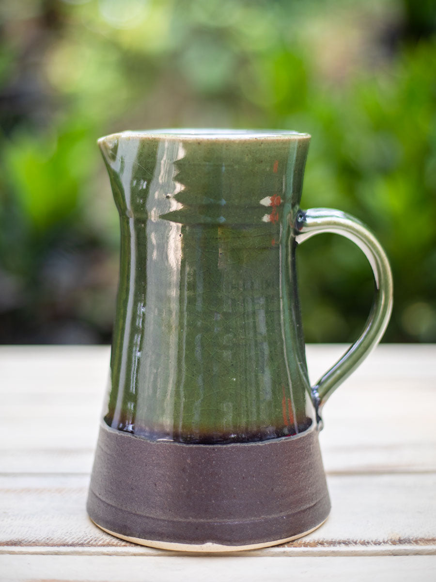 Emerald Hand-Thrown Ceramic Jug - Large