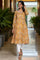 Mustard Printed Pure Cotton Flared Kurta