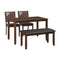 Floret 1 + 2 + Bench Dining Set (Walnut)