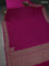 Banarasi crepe saree pink with allover woven buttas & stone work and beaded work border