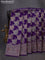 Banarasi uppada silk saree violet with allover zari woven mina weaves and zari woven border