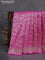 Banarasi uppada tissue silk saree silver and pink with allover zari woven brocade weaves and zari woven border